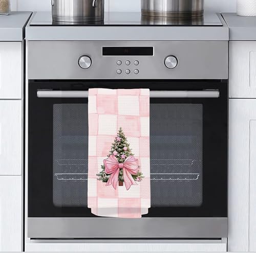 Christmas Tree Kitchen Towels - Neutral Christmas Hand Towels, 16 x 24 Inch V47794