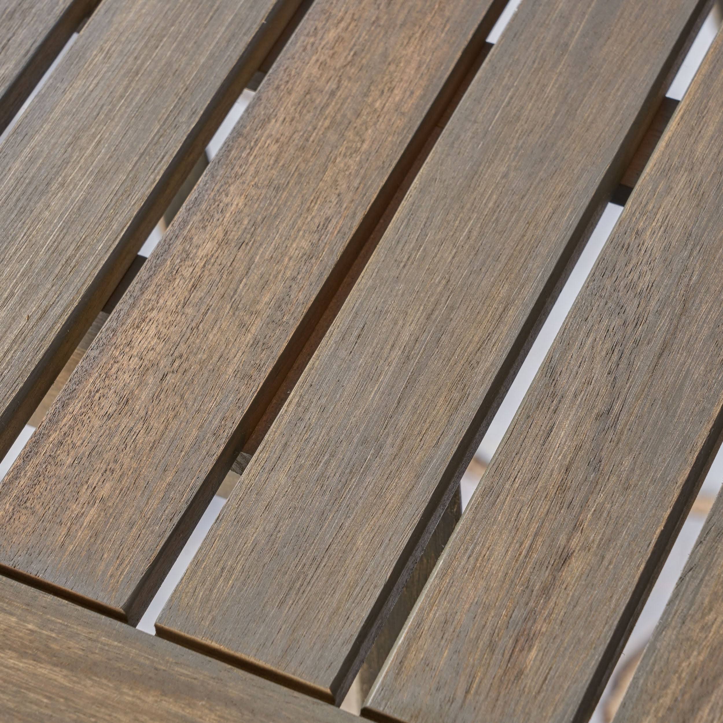 Christopher Knight Home Hermosa Outdoor Acacia Wood Square Dining Table Gray U758268