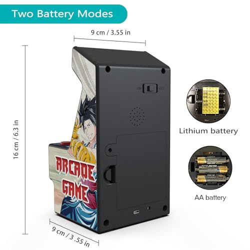 Mini Arcade Machine, Retro Handheld Console with 156 Classic Games C832
