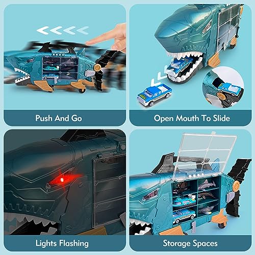 Shark Toys with LED, Music Ocean Animals Truck Set for Kids 3+ G5810