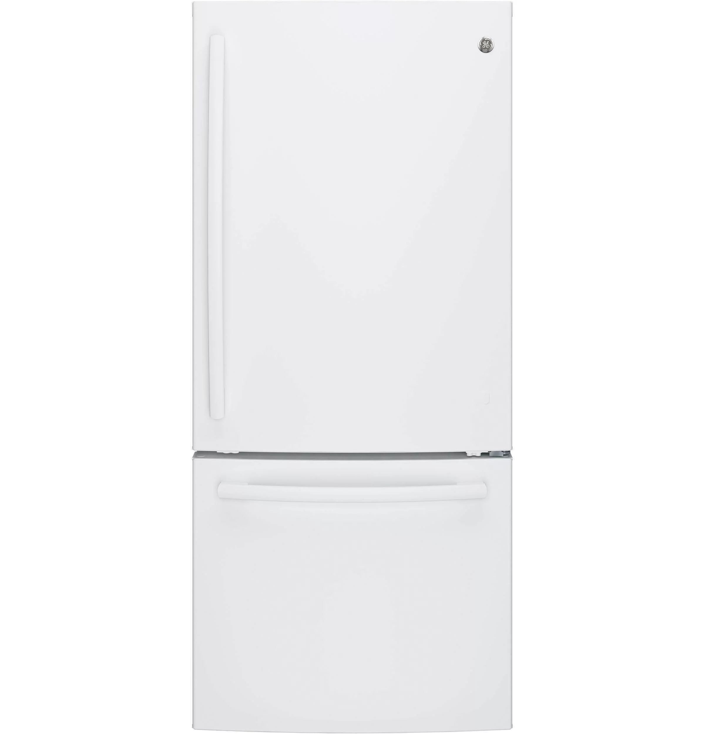 GE Appliances GDE21EGKWW 30 Inch Bottom Freezer Refrigerator White
