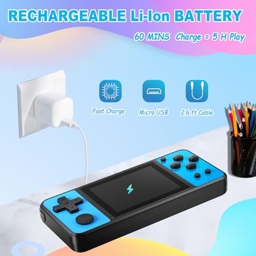 Beico 32 Bit Kids Handheld Games with 139 Preloaded Video Games, Blue-Red H196