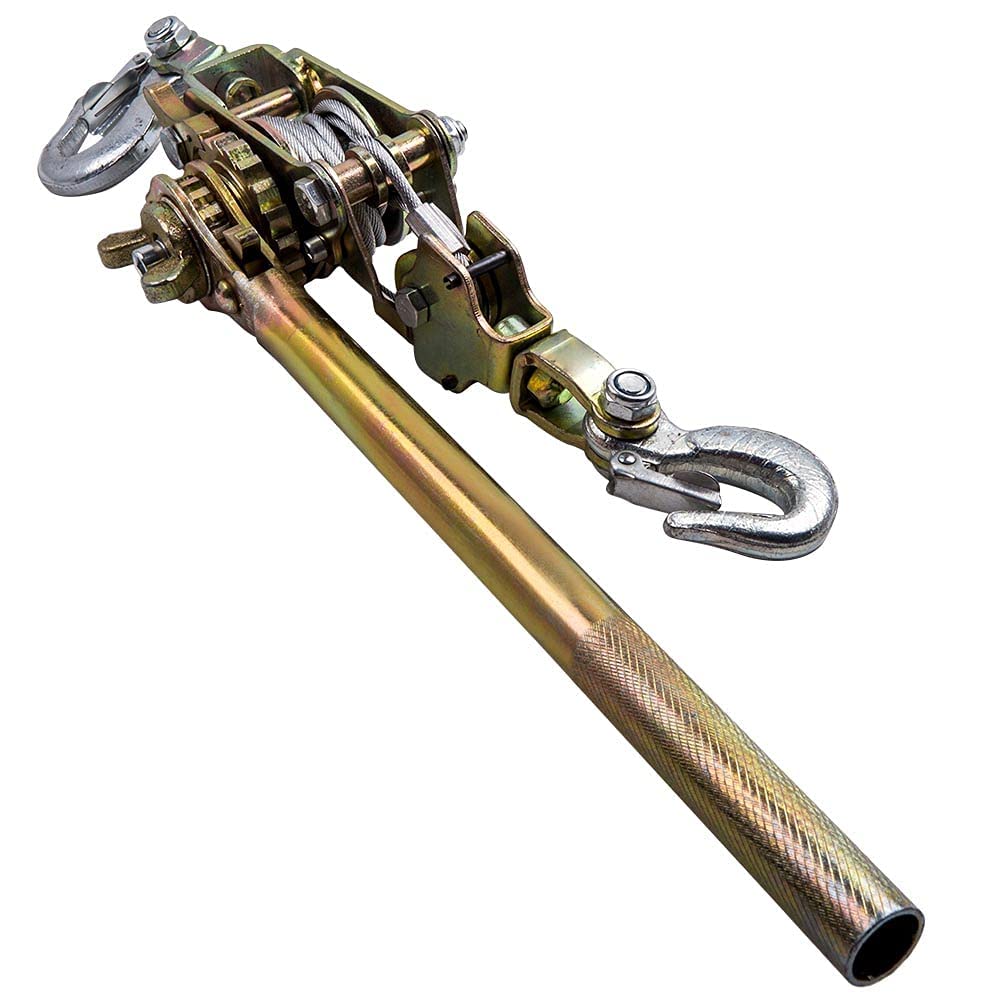 RLOZUI Heavy Duty Hand Puller 2 Ton with Cable Rope, 4400LB, Pack of 2 S476482