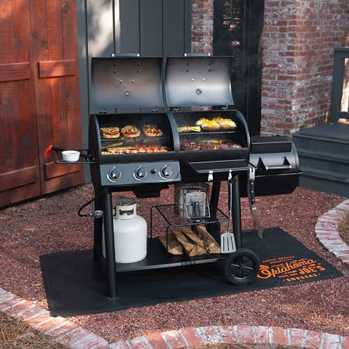 Oklahoma Joe's Canyon Combo Charcoal and Gas Smoker & Grill, Black F6323