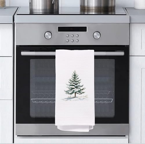 Christmas Tree Kitchen Towels - Neutral Christmas Hand Towels, 16 x 24 Inch V47794