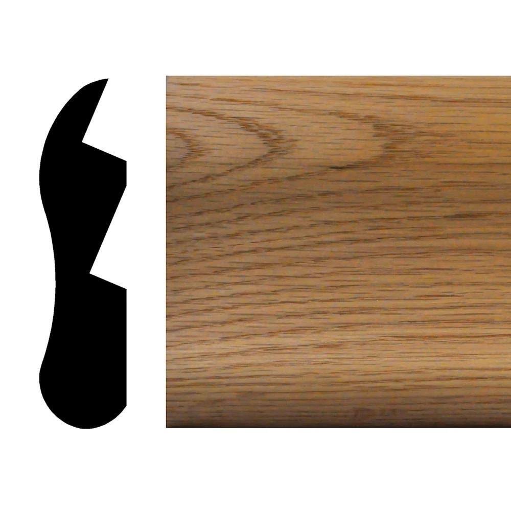 1-1/8 in. x 4-1/2 in. x 72 in. Oak Chicago Bar Rail MOULDING