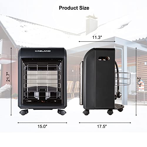 Gasland MHA18BN Propane Radiant Heater, 18,000 BTU, Portable for Garage & Workshop D8555