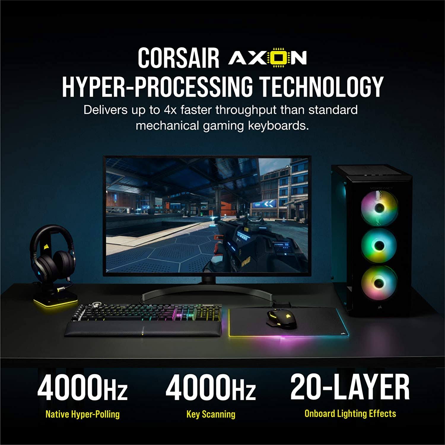 Corsair K100 RGB Optical-Mechanical Gaming Keyboard C9097