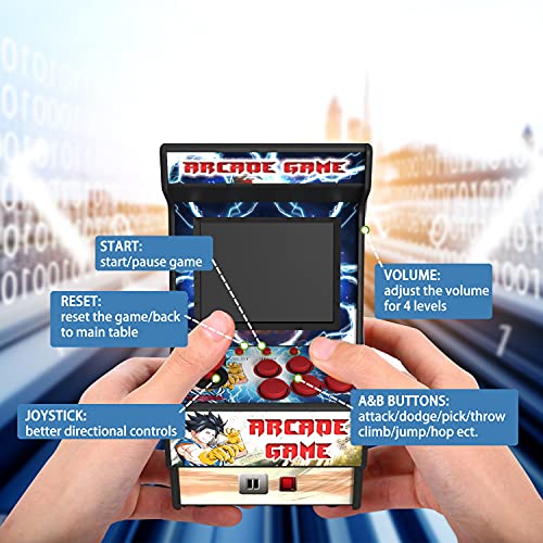 Mini Arcade Machine, Retro Handheld Console with 156 Classic Games C832