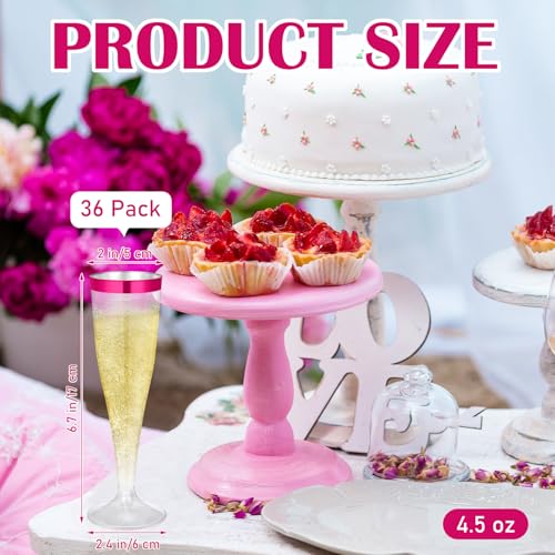 36 Pcs Plastic Champagne Flutes 4.5 oz Clear Toasting Glasses for Party V61372