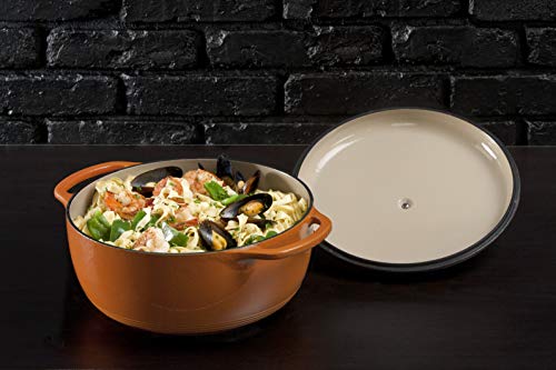 Lodge 6 Quart Enameled Cast Iron Dutch Oven with Lid, Indigo A835868