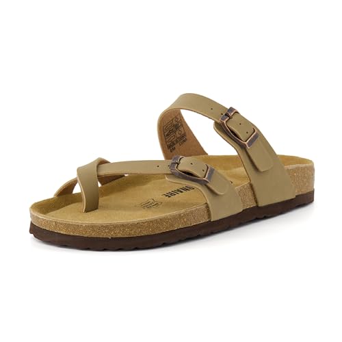 CUSHIONAIRE Women's Luna Cork Footbed Sandal I795