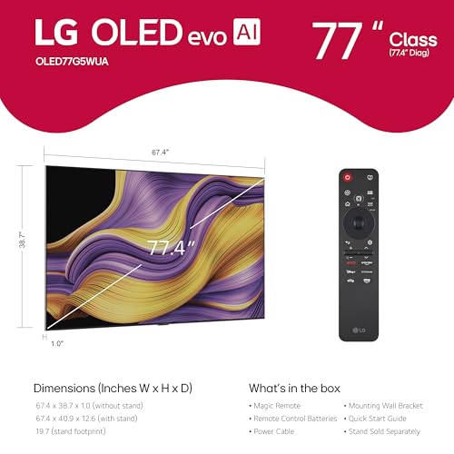 LG 55-Inch Class OLED evo AI 4K G5 Series Smart TV C8860