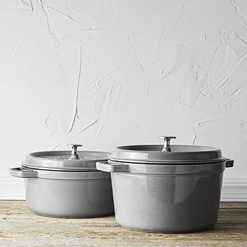 STAUB Cast Iron Dutch Oven 5.5-qt Round Cocotte, Black Matte P4487