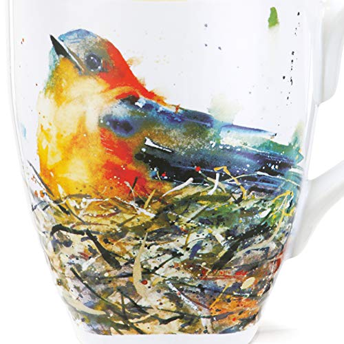 Dean Crouser Cardinal Watercolor Stoneware Mug 16 oz N1410