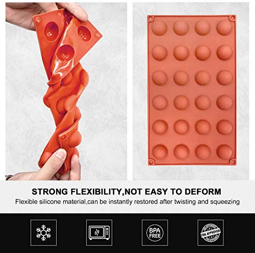 Silicone Mold for Baking, Half Sphere Chocolate Cake Jelly Mold (2 Packs) L40364