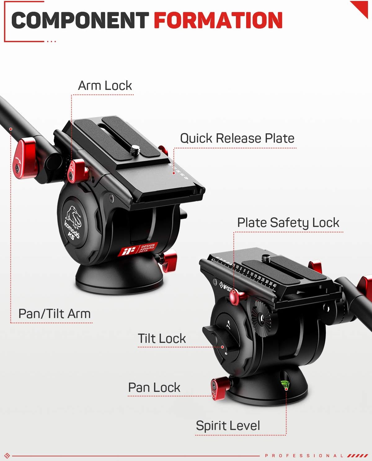 IFOOTAGE Fluid Drag Video Tripod Head for DSLR Cameras M92532