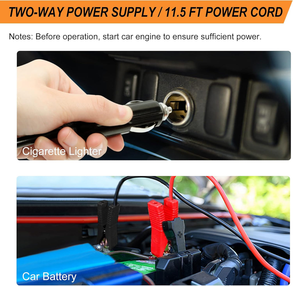 BEETRO 3 in 1 Electric Hydraulic Car Jack with Tire Inflator, 5T, 12V Y12741