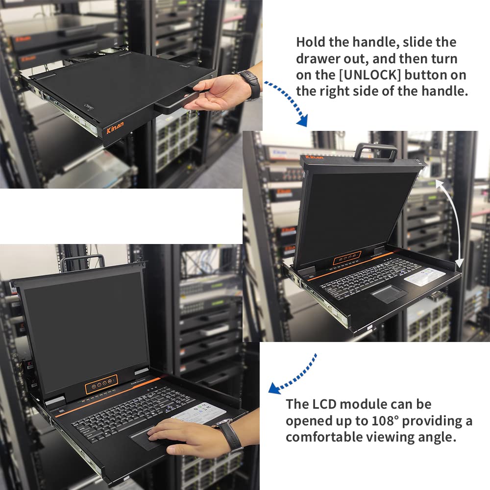 8 Port Rackmount KVM Console with 19" LCD Monitor, VGA, 1U S99701