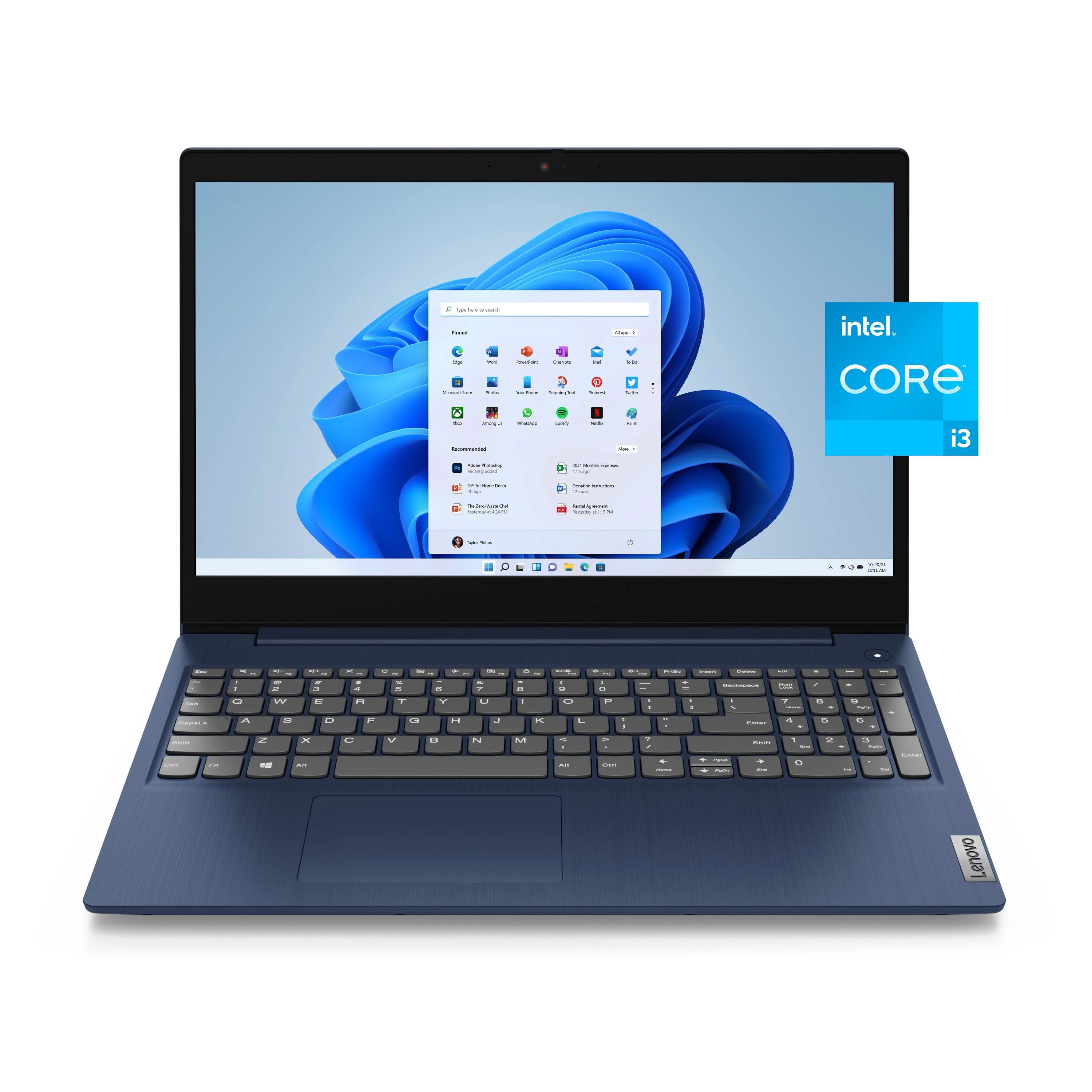 Lenovo Ideapad 3i 15.6" FHD PC Laptop, Intel Core i3-1115G4, 4GB, 128GB SSD, Windows 11 in S Mode, Abyss Blue, 81X800ELUS