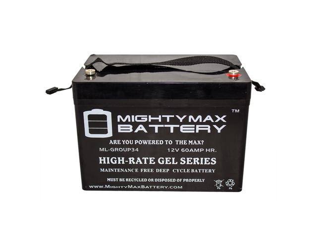 12V 60Ah Group 34 Sealed Gel Replacement Battery N8692