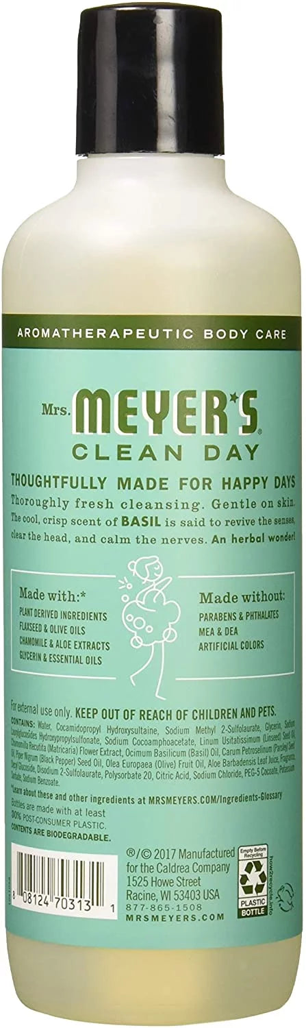 Basil Scented Body Wash with Essential Oils, 16 Fl Oz, 6 Bottles O5750