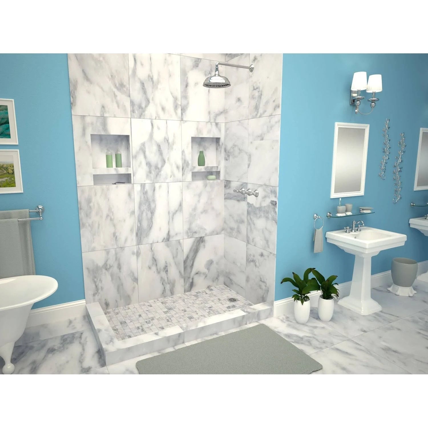 Tile Redi Shower Pan Right Drain R4428