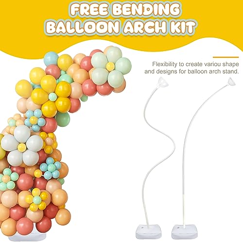 AerWo Balloon Arch Kit 9.35FT & 6FT with Gold Frame Stand for Wedding Party Decor C288064