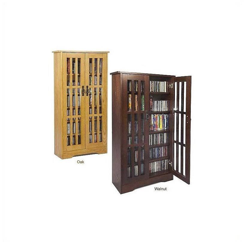Leslie Dame Enterprises M-371 Mission Style Oak Multimedia Storage Cabinet G566