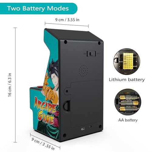 Mini Arcade Machine, Retro Handheld Console with 156 Classic Games C832