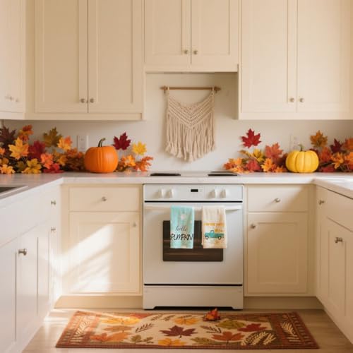 Wironlst Christmas Kitchen Hand Dish Towels 4PCS Buffalo Plaid 18x26 M198