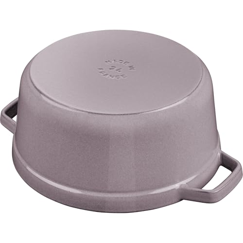 STAUB Cast Iron Dutch Oven 5.5-qt Round Cocotte, Black Matte P4487