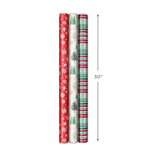 Hallmark Red Green Gold Christmas Wrapping Paper Set with Bows, Ribbon & Gift Tags C86717