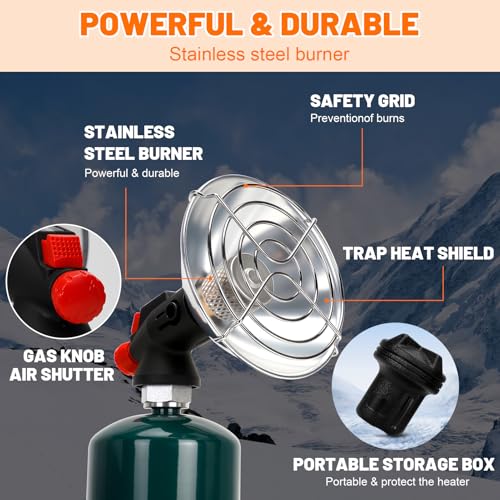 Portable Propane Heater for Camping Tent Outdoor Patio R4857