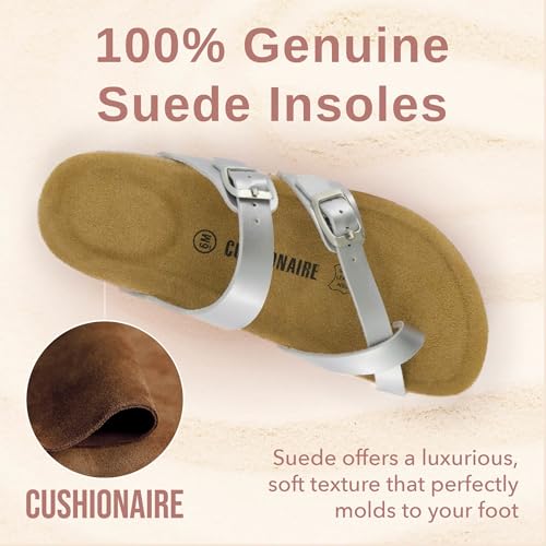 CUSHIONAIRE Women's Luna Cork Footbed Sandal I795