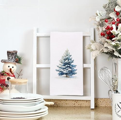 Christmas Tree Kitchen Towels - Neutral Christmas Hand Towels, 16 x 24 Inch V47794