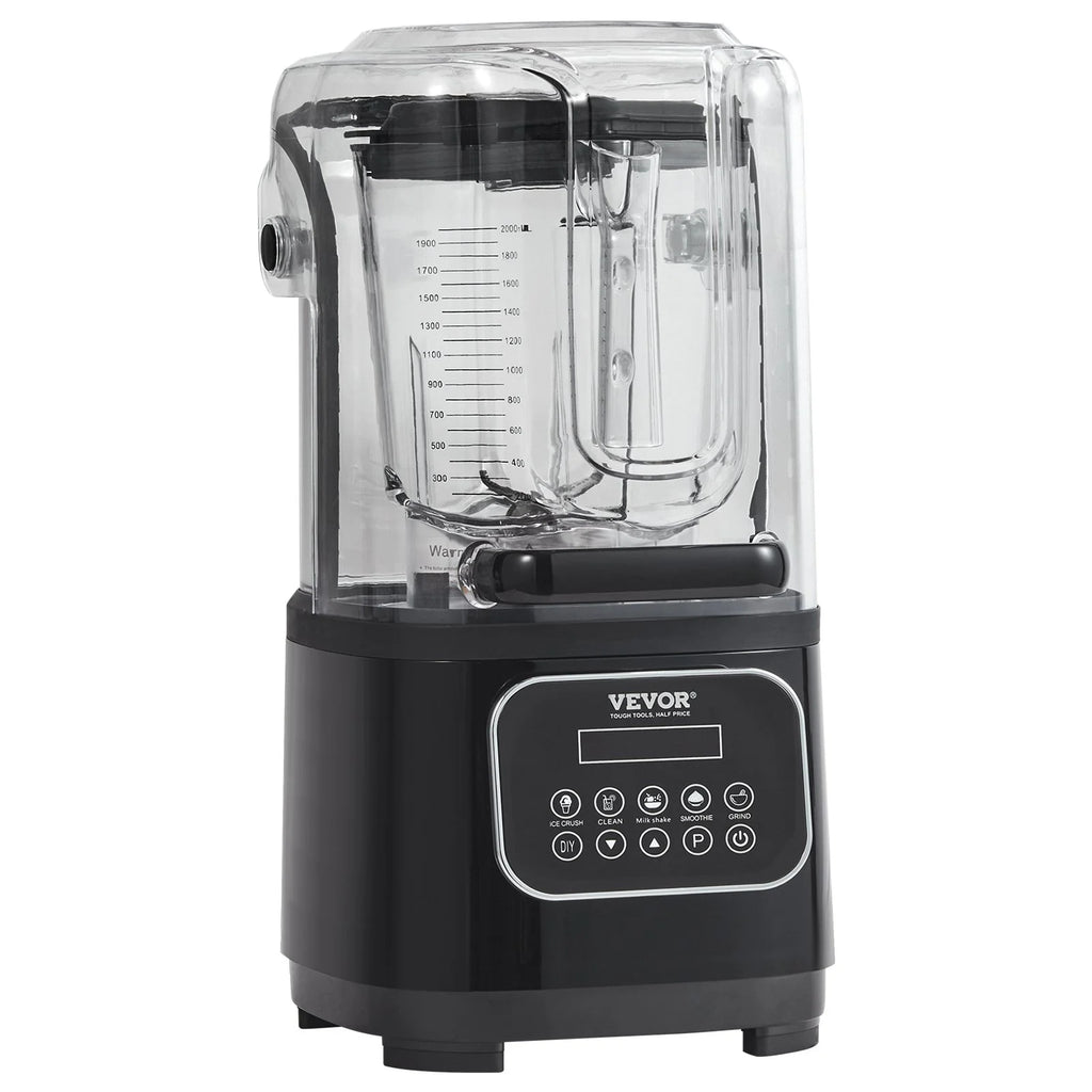 VEVOR Professional Blender with Shield - Commercial 68 oz Stainless Steel U694819