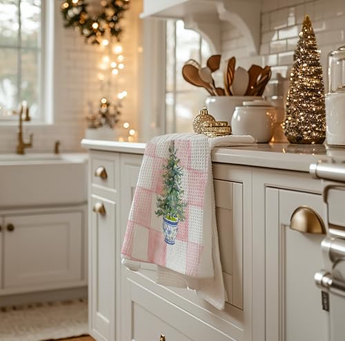 Christmas Tree Kitchen Towels - Neutral Christmas Hand Towels, 16 x 24 Inch V47794