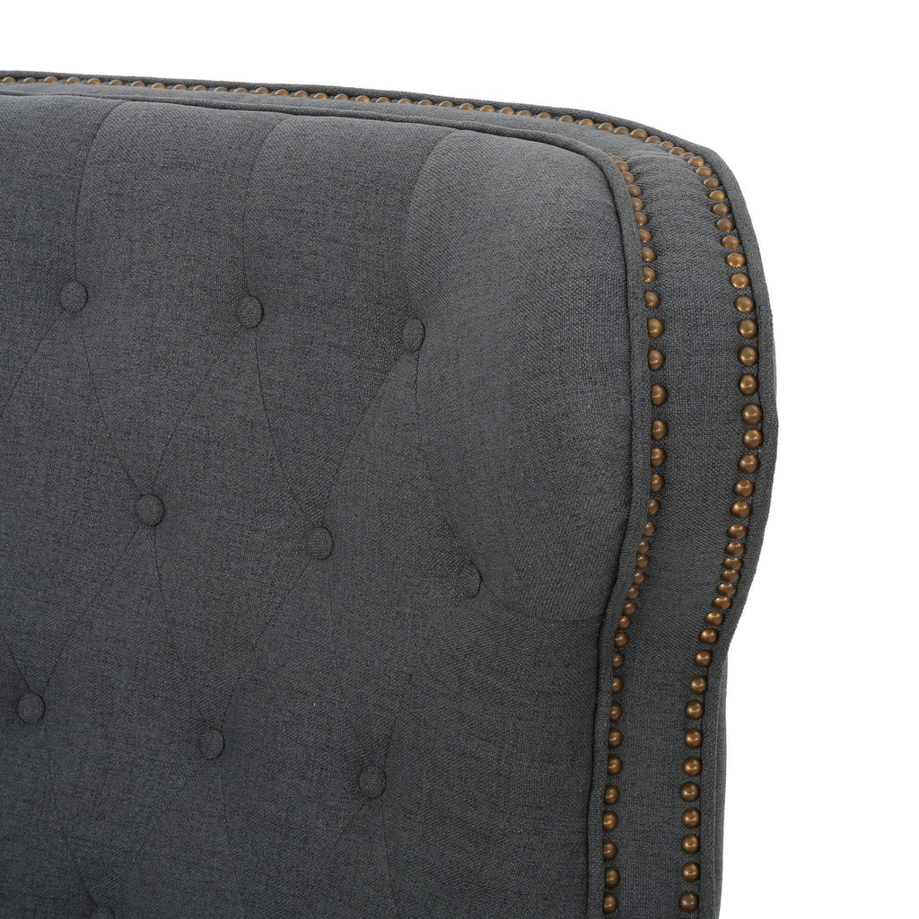 Walder Tufted Recliner Charcoal by Christopher Knight Home I89762