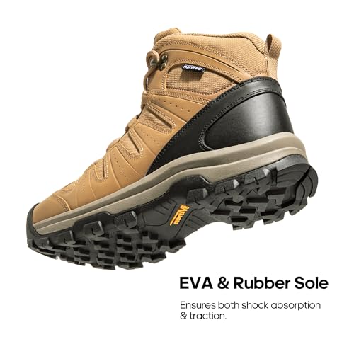 NORTIV 8 Men's Mid Hiking Boots Waterproof Outdoor Trekking Shoes C306805