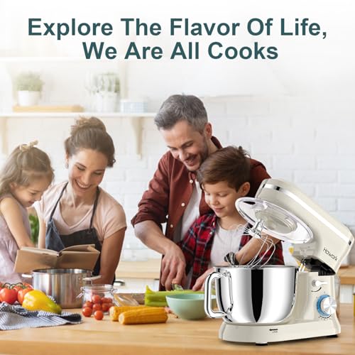 HOWORK Electric Stand Mixer 6.5QT Stainless Steel Bowl, Blue P383969