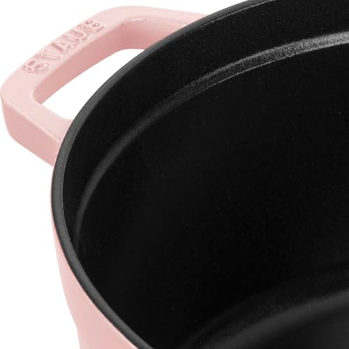 STAUB Cast Iron Dutch Oven 5.5-qt Round Cocotte, Black Matte P4487