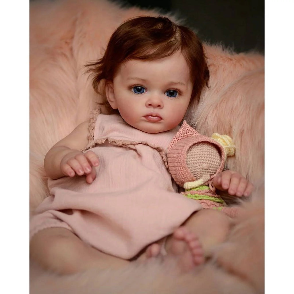 60cm Reborn Doll 24inch Realistic Princess Girl Doll Hand Rooted Hair Blue/Brown Eyes A116256