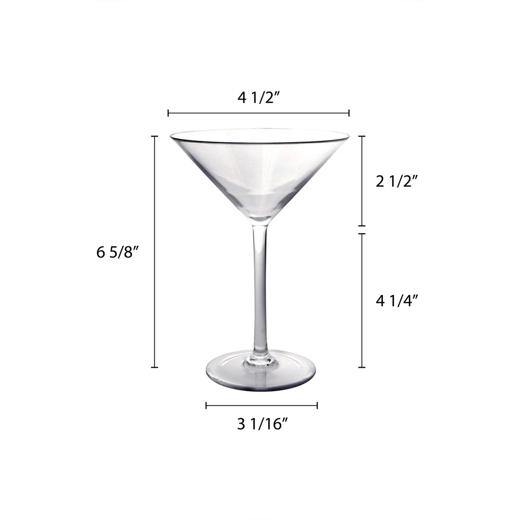 Excellante 8 oz Polycarbonate Martini Glass, Clear W6174