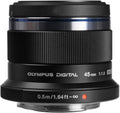 Olympus M.Zuiko Digital 45mm F1.8 Lens, for Micro Four Thirds Cameras (Black)