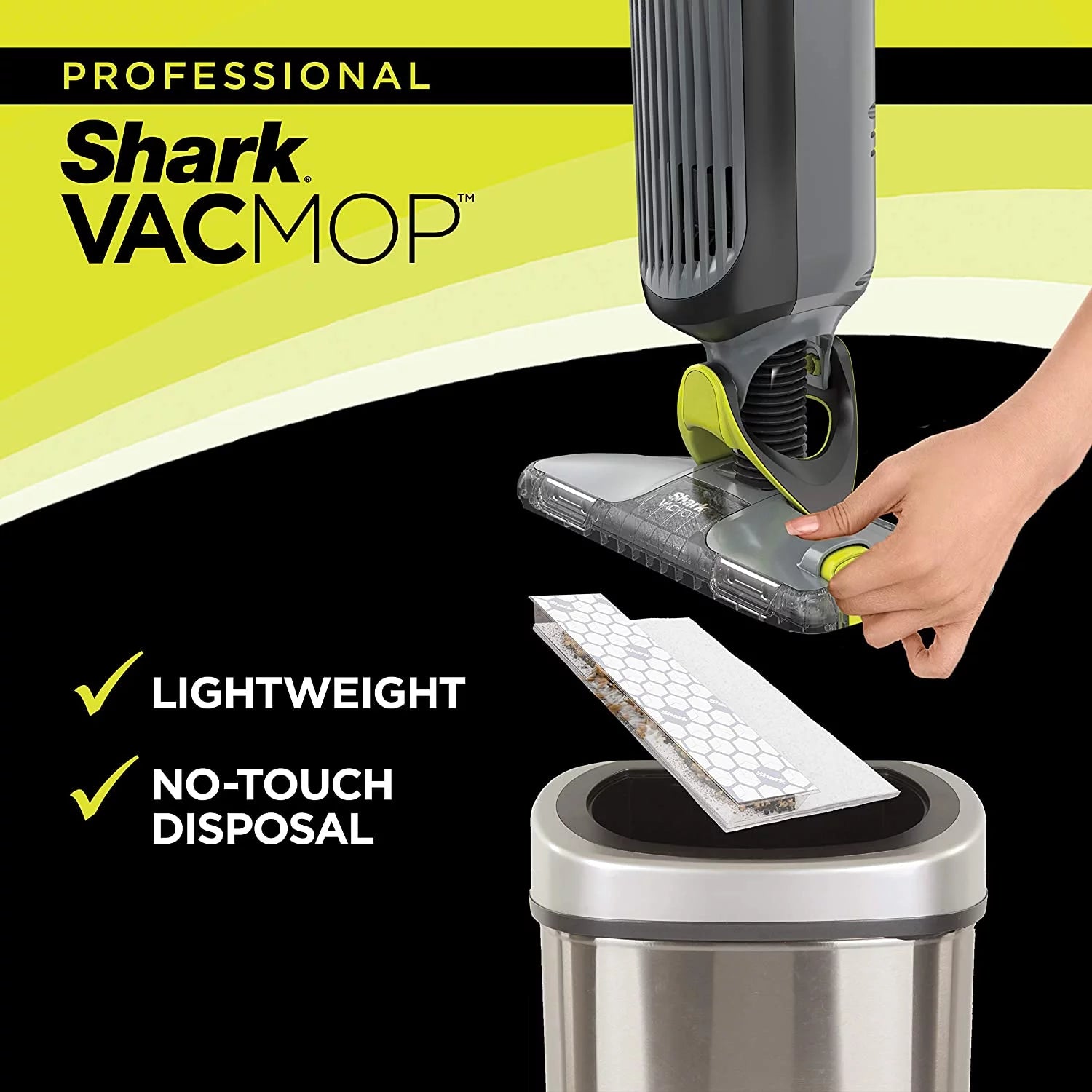Shark VACMOP Pro VM252 Cordless Hard Floor Vacuum Mop, Charcoal Gray U171110