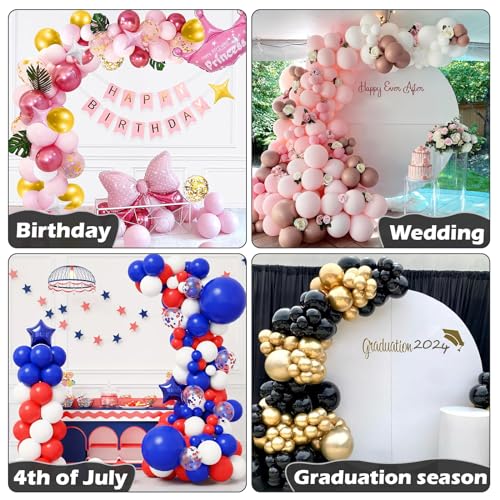 AerWo Balloon Arch Kit 9.35FT & 6FT with Gold Frame Stand for Wedding Party Decor C288064