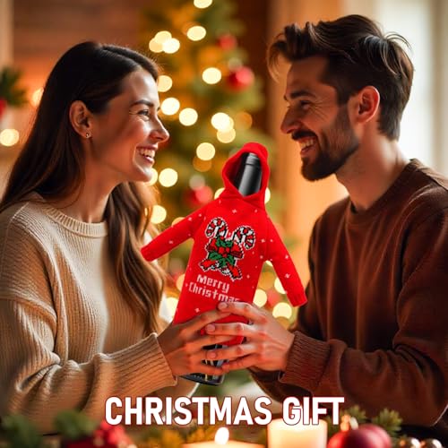 3Pcs Christmas Wine Bottle Covers Knitted Sweatshirts Holiday Party Decorations I4698