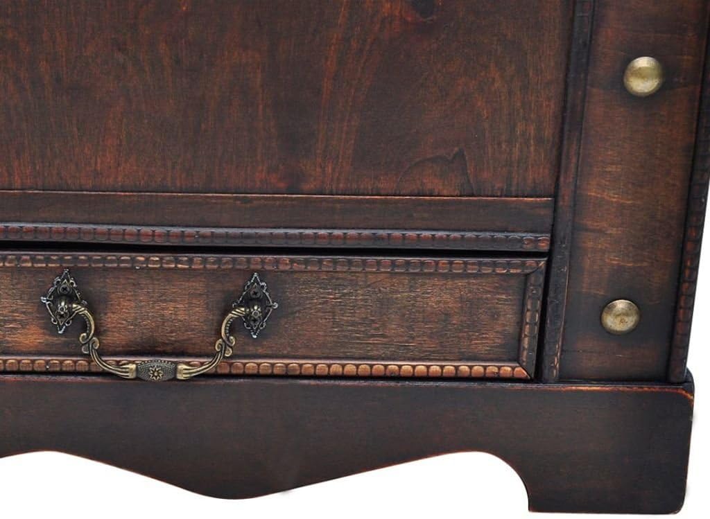Wooden Storage Trunk with Hinged Lid for Home Decor L39598