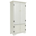 Accent Storage Cabinet Adjustable Shelves-White